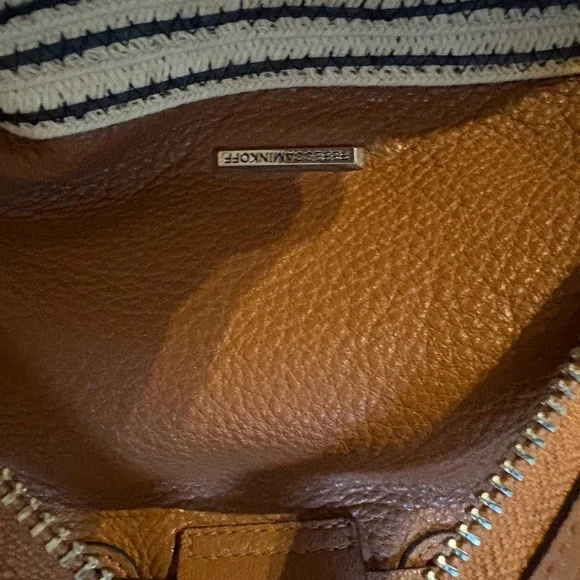 Brown and Cream Women's Bucket Bag - Picture 5 of 7